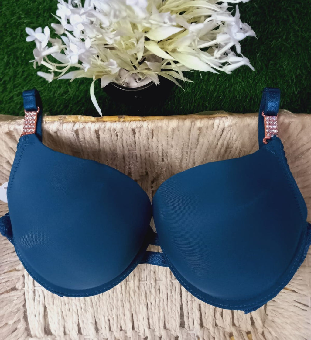 Chain Design Pushup Bra With T-Panty Set