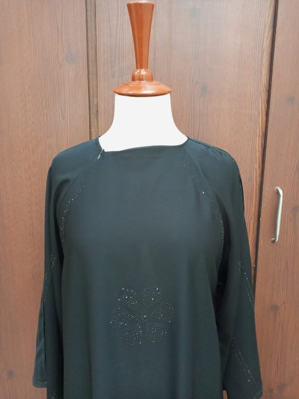 Round Neck Flared Lavish Abaya For Girls & Women