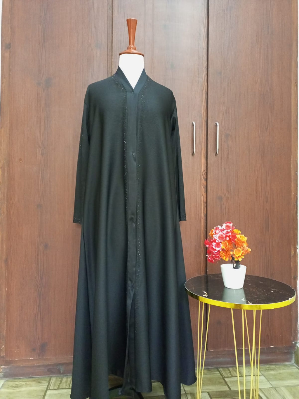 Button Down Embellished Lavish Abaya For Girls & Women