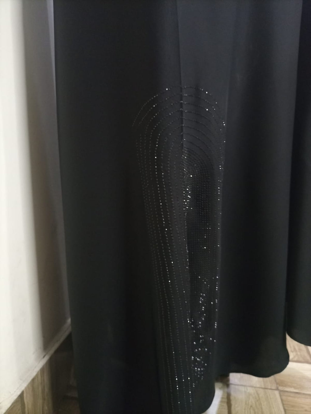 V Neck, Button Down Embellished Open Slits Lavish Abaya For Girls & Women