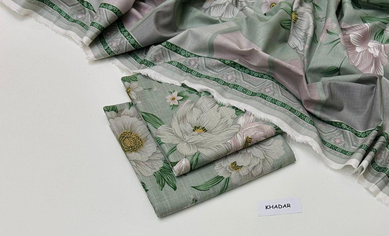 3 Pcs Allover Digital Printed Khaddar