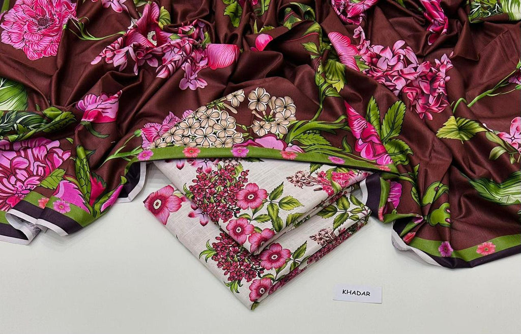 3 Pcs Allover Digital Printed Khaddar