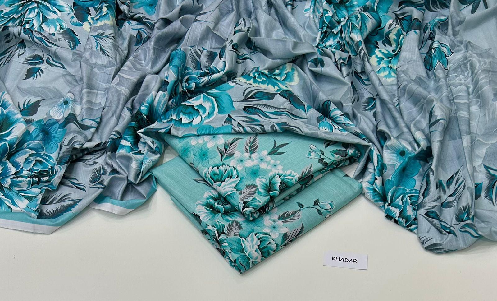 3 Pcs Allover Digital Printed Khaddar