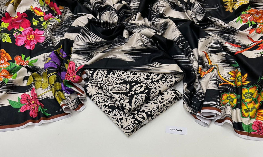 3 Pcs Allover Digital Printed Khaddar
