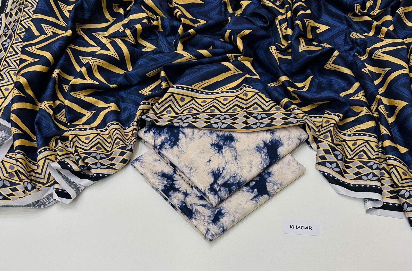 3 Pcs Allover Digital Printed Khaddar