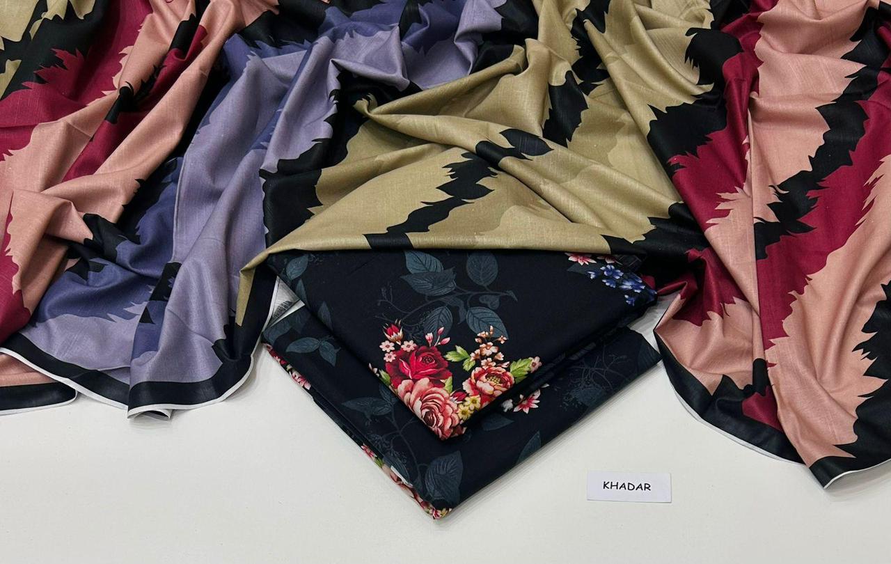 3 Pcs Allover Digital Printed Khaddar
