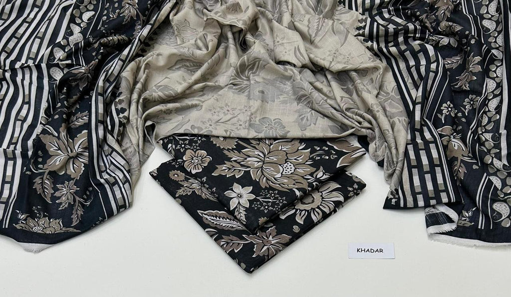 3 Pcs Allover Digital Printed Khaddar