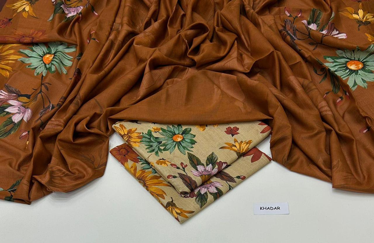 3 Pcs Allover Digital Printed Khaddar