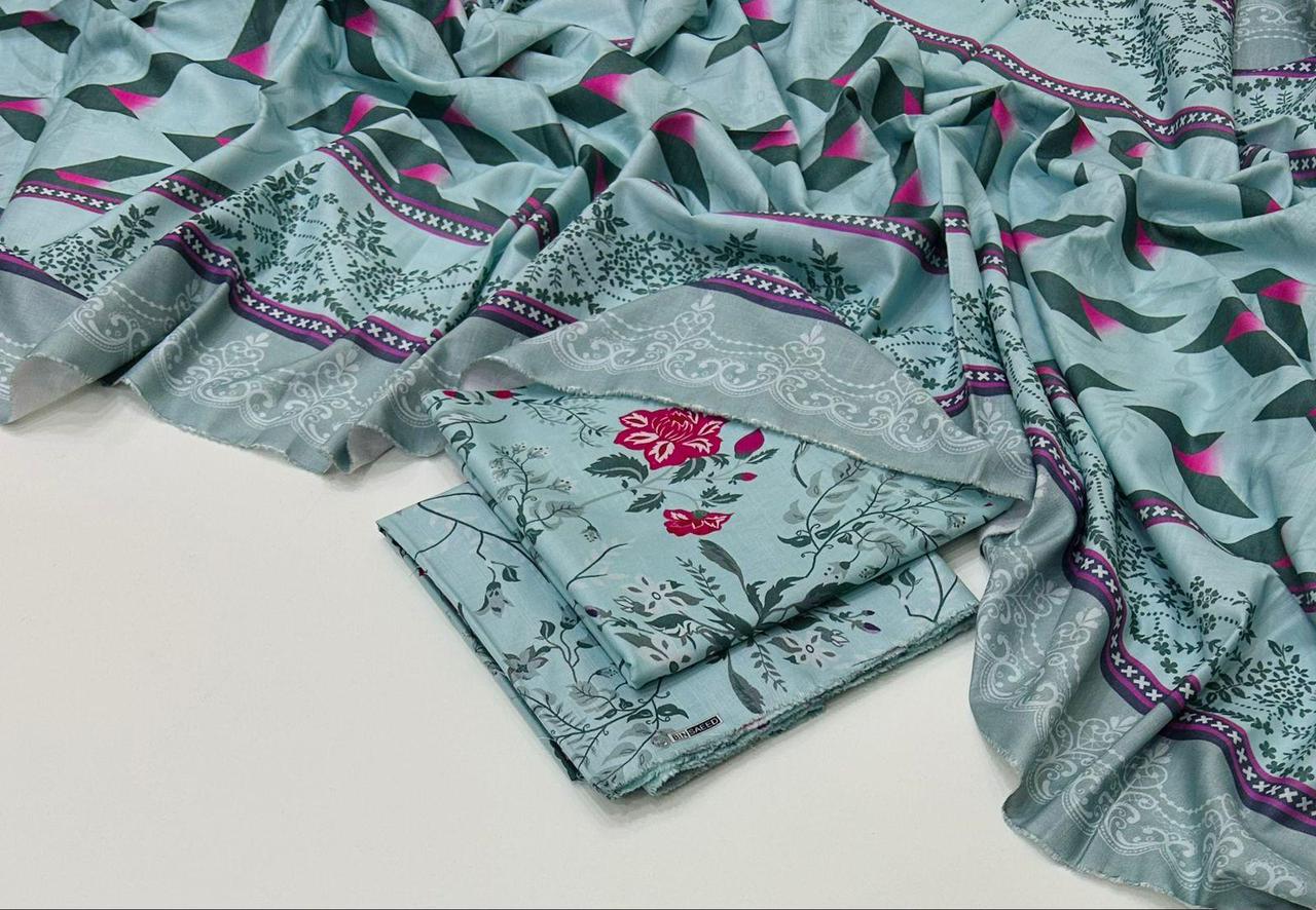 3 Pcs Allover Digital Printed Khaddar