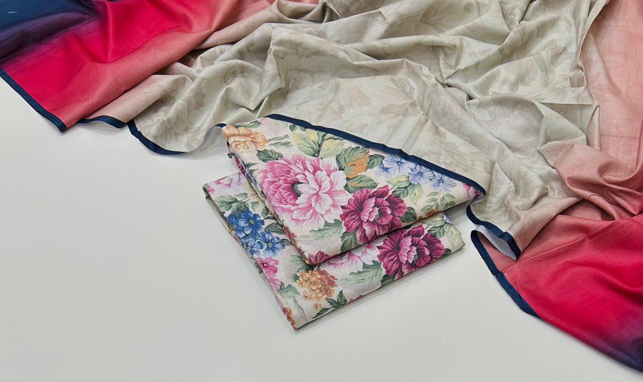 3 Pcs Allover Digital Printed Khaddar