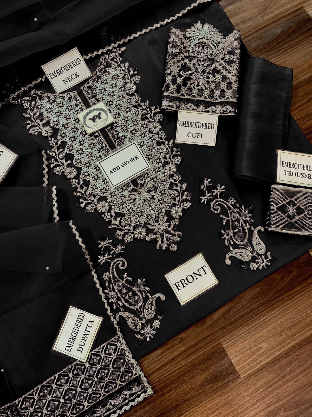 Lavish 3 Pcs Shisha Silk With Embroidery and Hand Work Unstitched