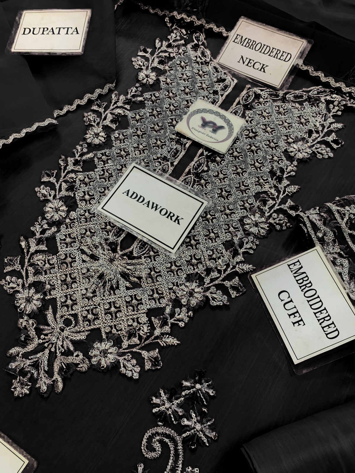 Lavish 3 Pcs Shisha Silk With Embroidery and Hand Work Unstitched