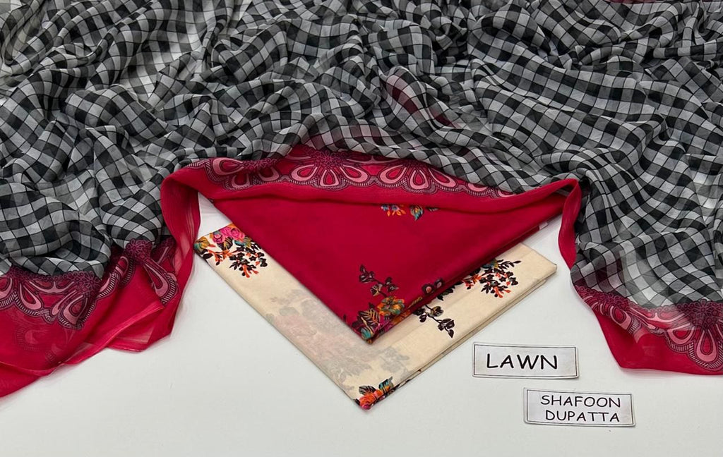 Lawn 3Pcs Luxury Collection