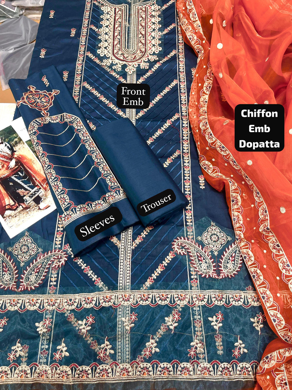 Qalamkar Luxury Collection Lavish Lawn 3 Pcs