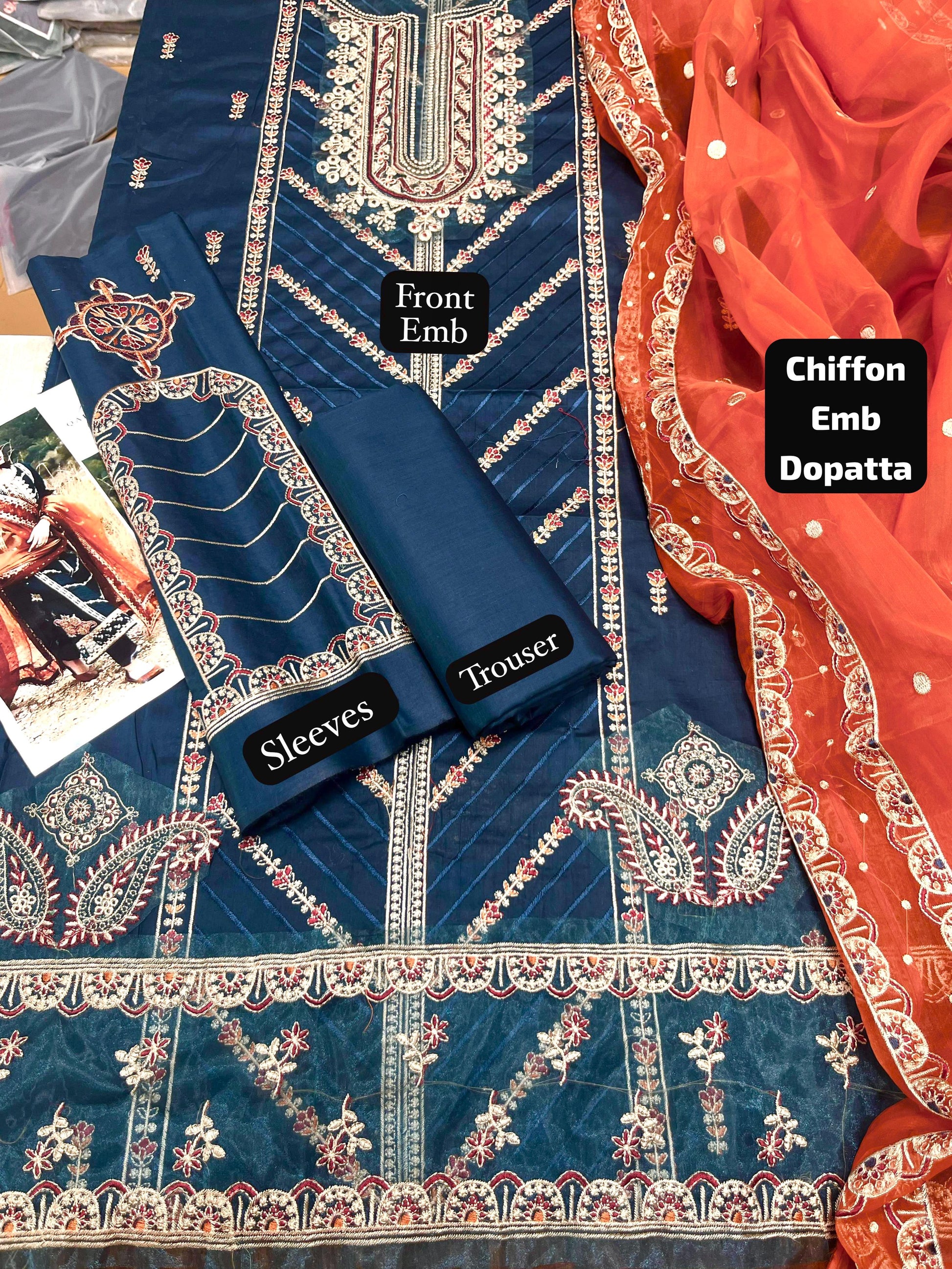 Qalamkar Luxury Collection Lavish Lawn 3 Pcs